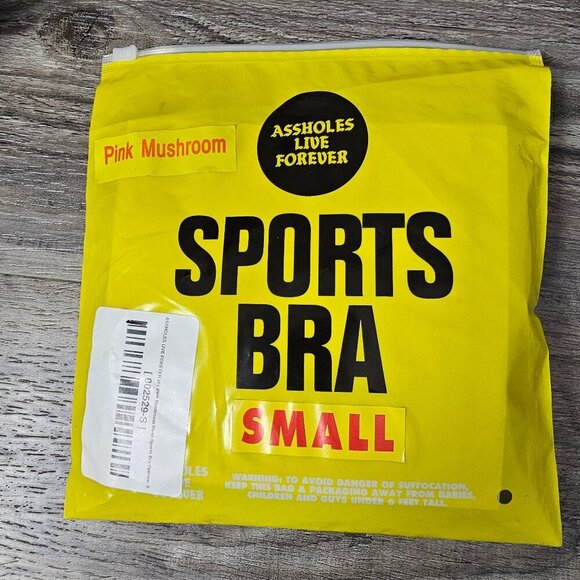 ALF New Mushroom Mesh Sheer Stretch Pink Sports Bra - Picture 6 of 7